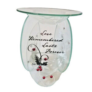 NEW Abbey Press Crystal Remember Loved Ones Candle Holder Warmer Memorial Gift
